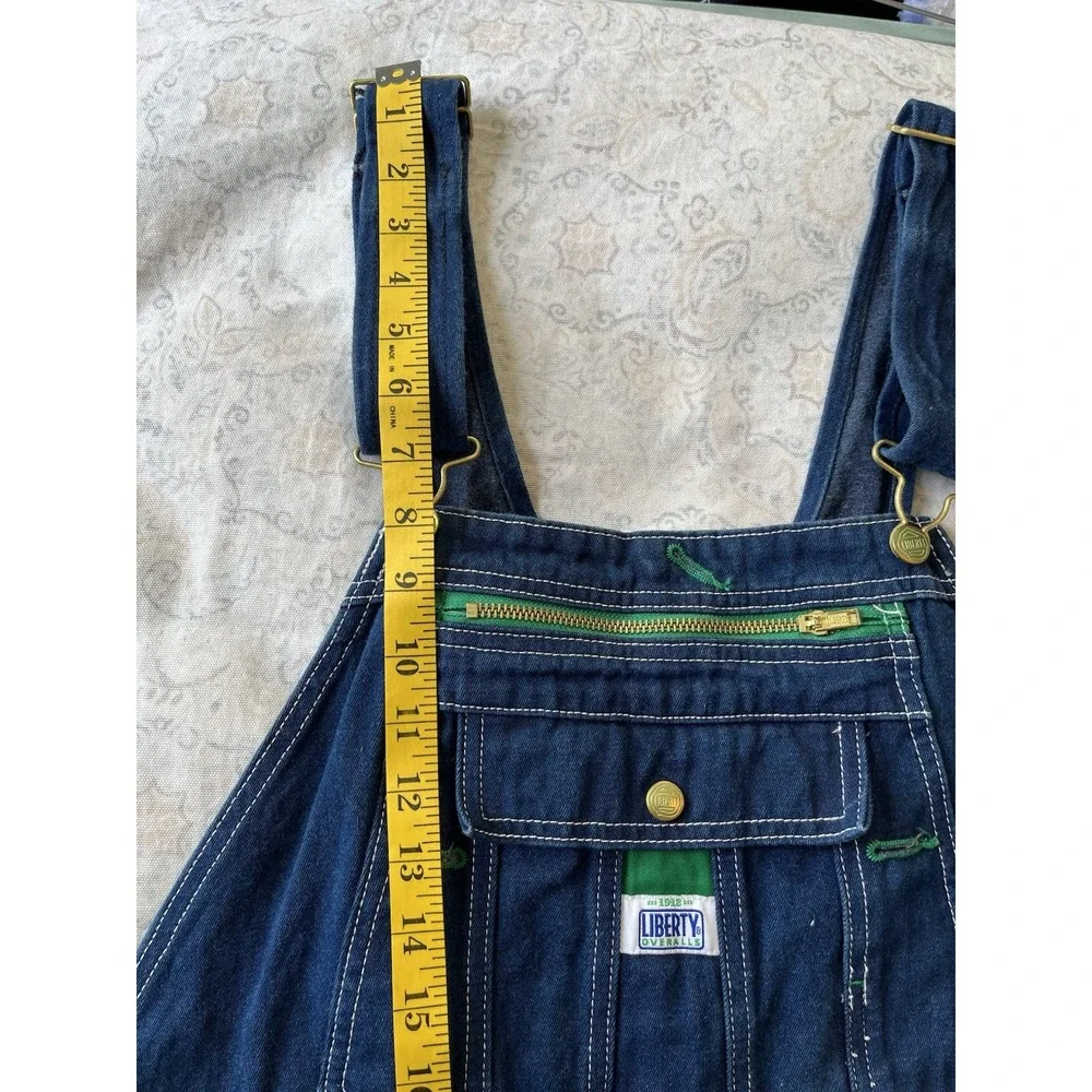 Men's Liberty Blue Denim‎ Bib Overalls Size 40x30 Vintage 90s Workwear Carpenter